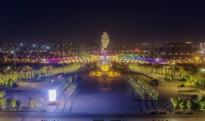 Tangshan South Lake (ring lakes, islands and trees)